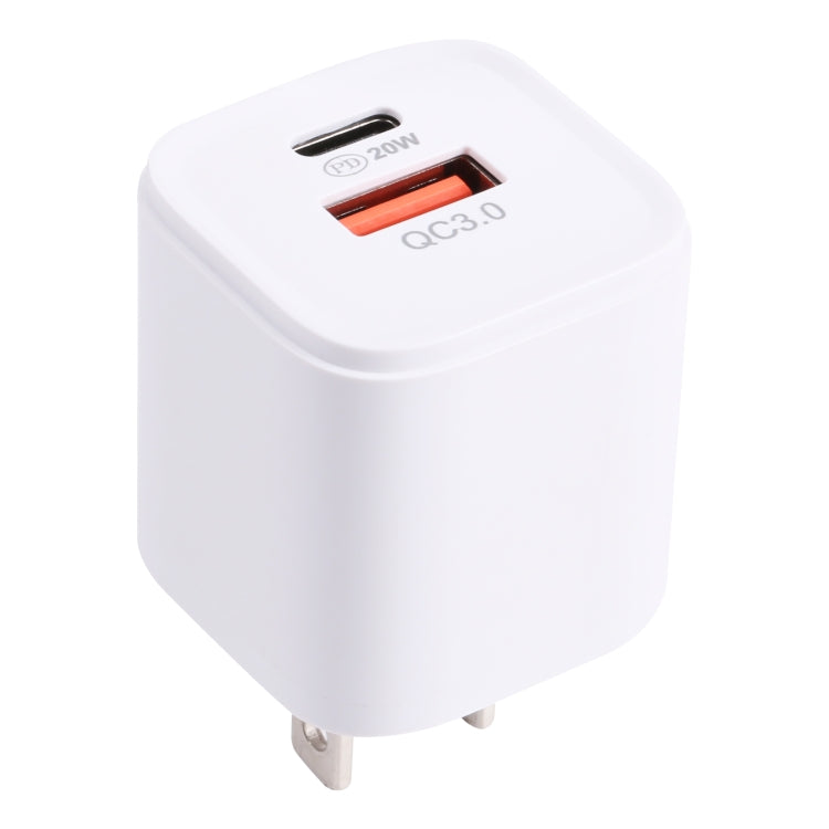 20WACB 20W QC3.0 + PD Quick Charger, Plug Specification:US Plug(White) - Apple Accessories by buy2fix | Online Shopping UK | buy2fix