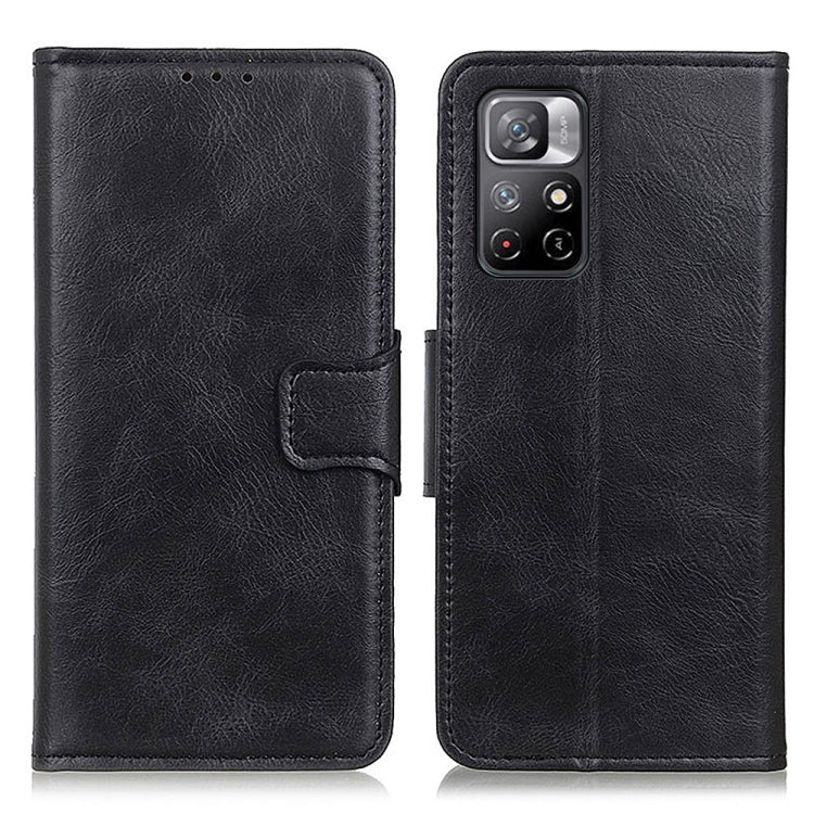 For Xiaomi Redmi Note 11 / Redmi Note 11 5G (China) / Poco M4 Pro 5G / Redmi Note 11T 5G(India)  Mirren Crazy Horse Texture Horizontal Flip Leather Phone Case with Holder & Card Slots & Wallet(Black) - Xiaomi Cases by buy2fix | Online Shopping UK | buy2fix