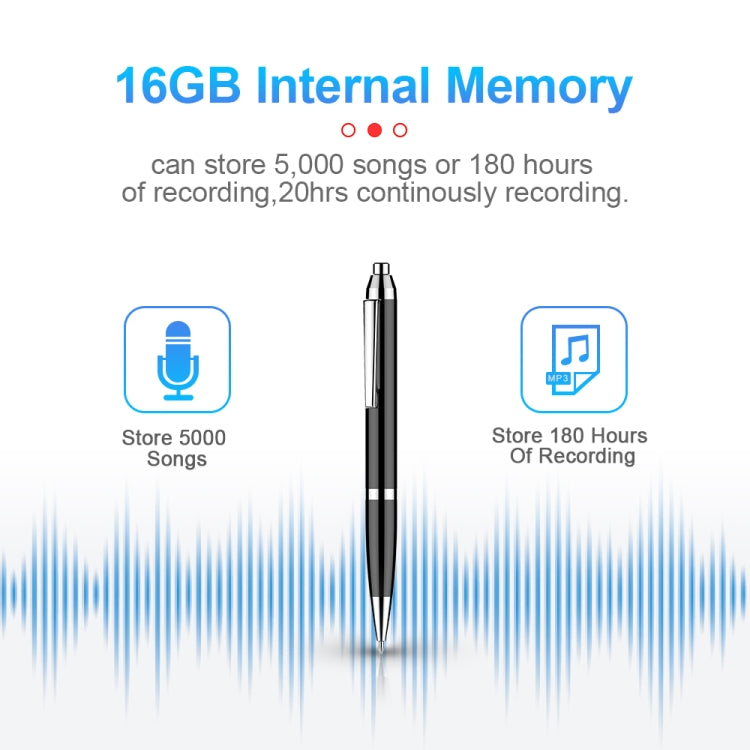 Q90 Intelligent HD Digital Noise Reduction Recording Pen, Capacity:32GB(Black) - Security by buy2fix | Online Shopping UK | buy2fix