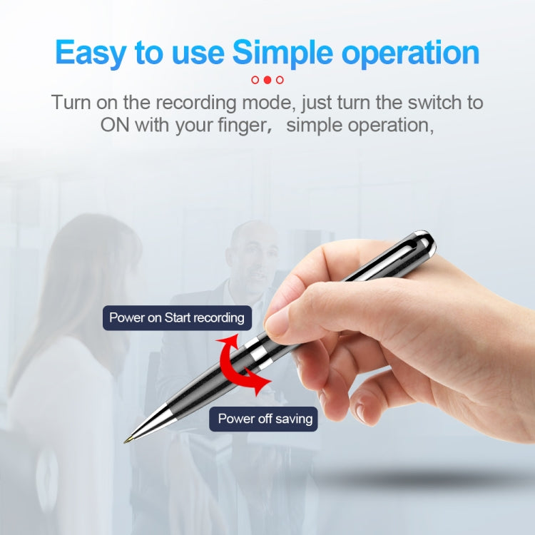 Q96 Intelligent HD Digital Noise Reduction Recording Pen, Capacity:64GB(Black) - Security by buy2fix | Online Shopping UK | buy2fix