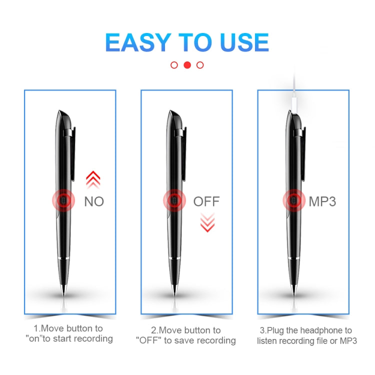 Q9 AI Intelligent High-definition Noise Reduction Conference Recording Pen Voice Control Recorder, Capacity:32GB(Black) - Security by buy2fix | Online Shopping UK | buy2fix