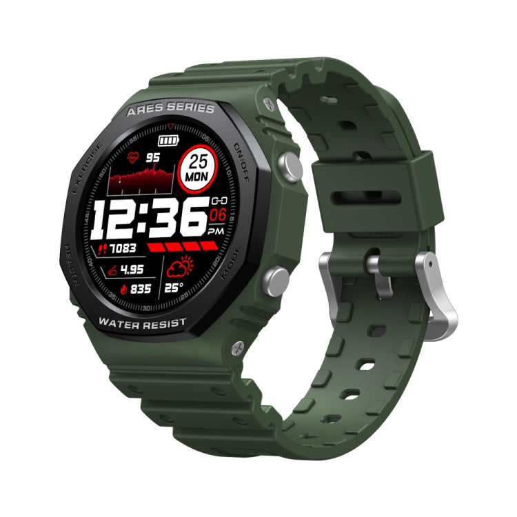 Zeblaze Ares 2 1.09 inch Color Touch Screen 5ATM Waterproof Smart Watch, Support Sleep Monitoring / Heart Rate Monitoring / Blood Pressure Monitoring / Multi-sports Mode(Green) - Smart Wear by Zeblaze | Online Shopping UK | buy2fix