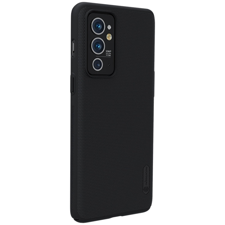 For OnePlus 9RT 5G NILLKIN Frosted Concave-convex Texture PC Phone Case(Black) - OnePlus Cases by NILLKIN | Online Shopping UK | buy2fix