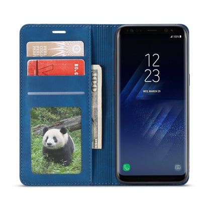 For Galaxy S8+ Forwenw Dream Series Oil Edge Strong Magnetism Horizontal Flip Leather Case with Holder & Card Slots & Wallet & Photo Frame(Blue) - Galaxy Phone Cases by Forwenw | Online Shopping UK | buy2fix