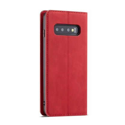 For Galaxy S10+ Forwenw Dream Series Oil Edge Strong Magnetism Horizontal Flip Leather Case with Holder & Card Slots & Wallet & Photo Frame(Red) - Galaxy Phone Cases by Forwenw | Online Shopping UK | buy2fix