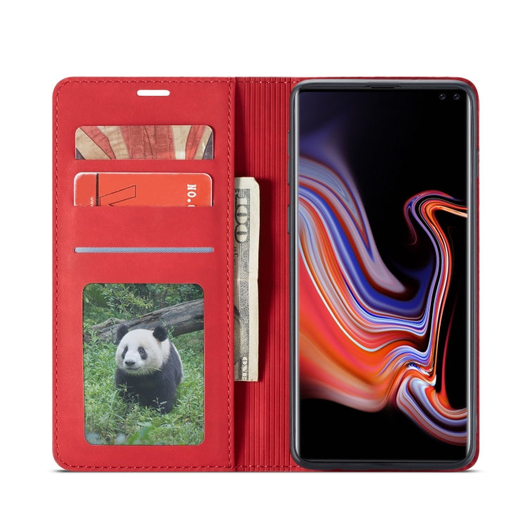 For Galaxy S10+ Forwenw Dream Series Oil Edge Strong Magnetism Horizontal Flip Leather Case with Holder & Card Slots & Wallet & Photo Frame(Red) - Galaxy Phone Cases by Forwenw | Online Shopping UK | buy2fix