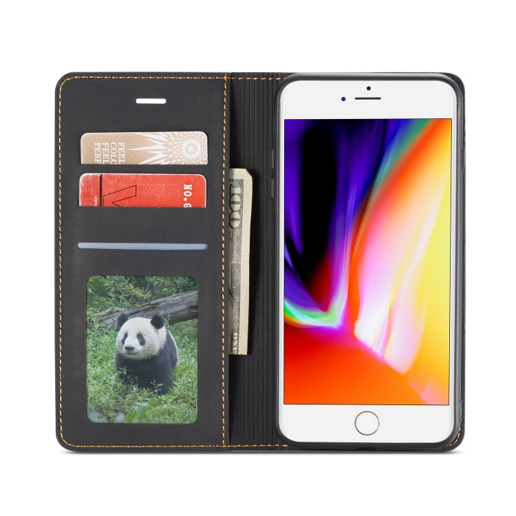 For iPhone 8 Plus / 7 Plus Forwenw Dream Series Oil Edge Strong Magnetism Horizontal Flip Leather Case with Holder & Card Slots & Wallet & Photo Frame(Black) - More iPhone Cases by Forwenw | Online Shopping UK | buy2fix