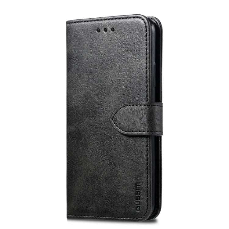 For iPhone X / XS GUSSIM Magnetic Horizontal Flip Leather Case with Holder & Card Slots & & Wallet(Black) - More iPhone Cases by GUSSIM | Online Shopping UK | buy2fix