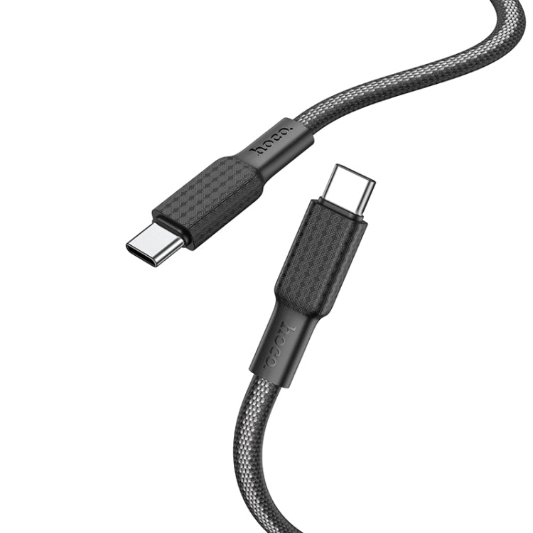 hoco X69 60W Type-C / USB-C to Type-C / USB-C Jaeger Charging Data Cable, Length: 1m(Black White) - USB-C & Type-C Cable by hoco | Online Shopping UK | buy2fix