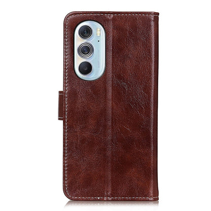 For Motorola Edge X30 Retro Crazy Horse Texture Horizontal Flip Leather Phone Case(Brown) - Motorola Cases by buy2fix | Online Shopping UK | buy2fix