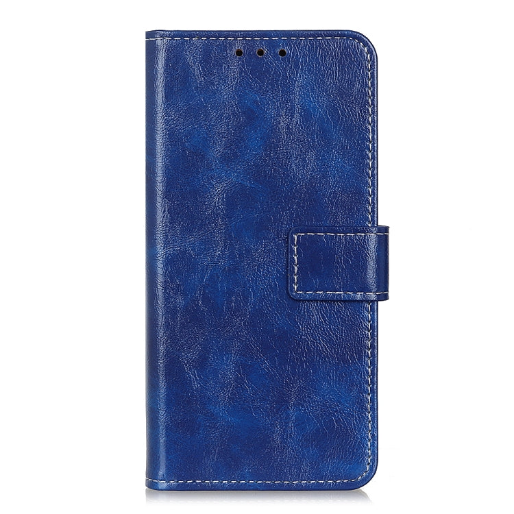 For Motorola Edge X30 Retro Crazy Horse Texture Horizontal Flip Leather Phone Case(Blue) - Motorola Cases by buy2fix | Online Shopping UK | buy2fix