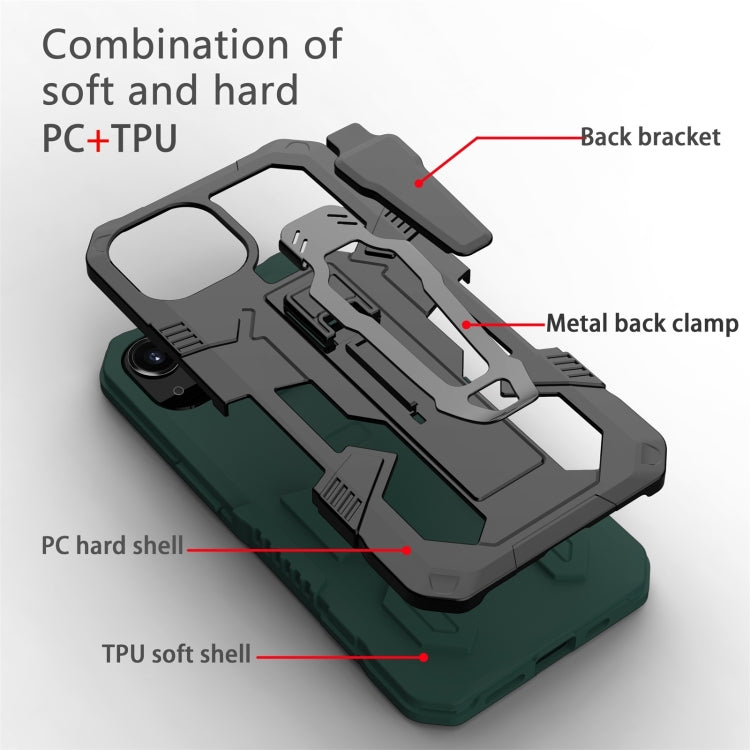 For iPhone 13 Pro Max Machine Armor Warrior PC + TPU Phone Case (Green) - iPhone 13 Pro Max Cases by buy2fix | Online Shopping UK | buy2fix