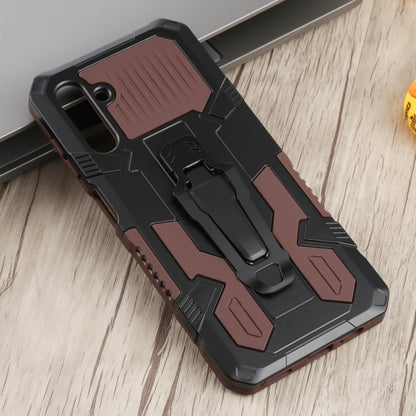 For Samsung Galaxy A13 5G Armor Warrior Shockproof PC + TPU Phone Case(Brown) - Samsung Accessories by buy2fix | Online Shopping UK | buy2fix