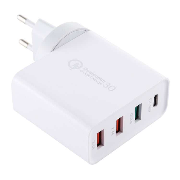 A3 PD 18W USB-C / Type-C + QC3.0 USB + Dual USB Interface Travel Charger - USB Charger by buy2fix | Online Shopping UK | buy2fix