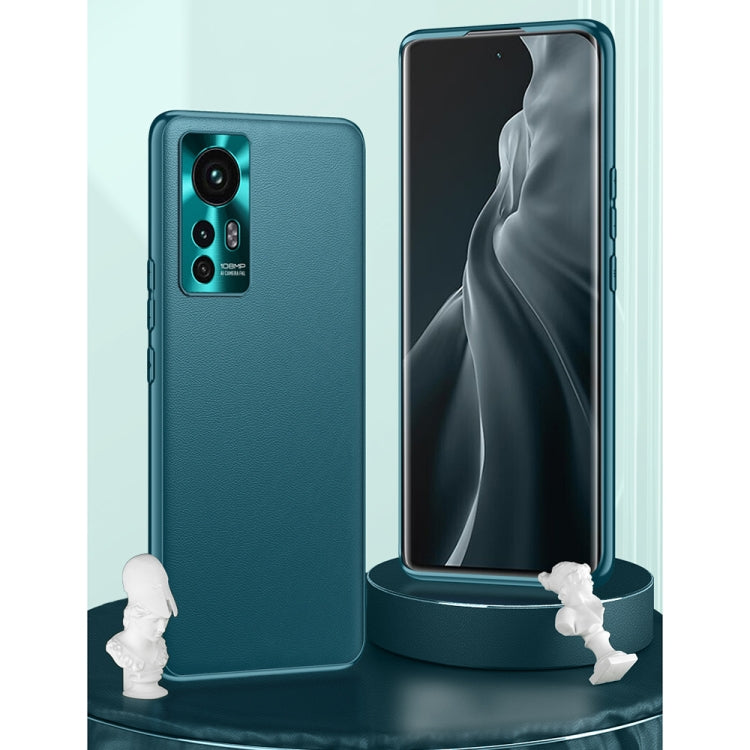 For Xiaomi Mi 12 Ultra 5G Plain Skin Leather Phone Case(Green) - Xiaomi Cases by GKK | Online Shopping UK | buy2fix