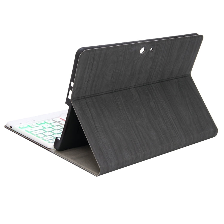 For Microsoft Surface Go 3 / 2 / 1 SFGOS Tri-color Backlit Tree Texture Bluetooth Keyboard Leather Case(Black + White) - Mobile Accessories by buy2fix | Online Shopping UK | buy2fix