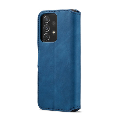 For Samsung Galaxy A53 5G DG.MING Retro Oil Side Horizontal Flip Leather Case with Holder & Card Slots & Wallet(Blue) - Samsung Accessories by DG.MING | Online Shopping UK | buy2fix