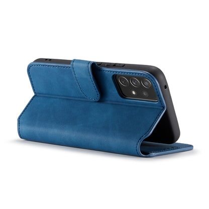 For Samsung Galaxy A53 5G DG.MING Retro Oil Side Horizontal Flip Leather Case with Holder & Card Slots & Wallet(Blue) - Galaxy Phone Cases by DG.MING | Online Shopping UK | buy2fix