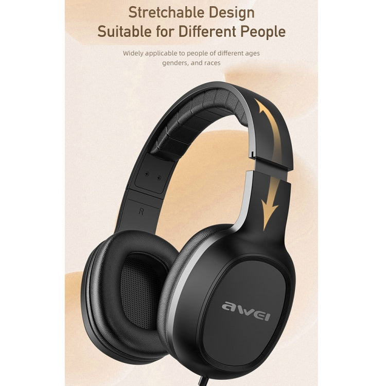 awei GM-6 3.5mm Stereo Wired Headset(Black) -  by awei | Online Shopping UK | buy2fix
