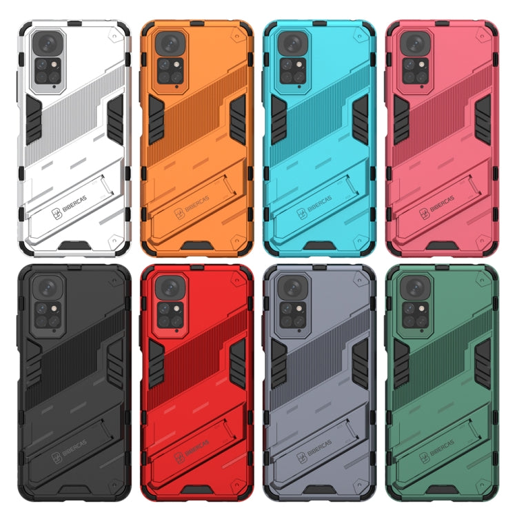 For Xiaomi Redmi Note 11 / Note 11S Global Punk Armor 2 in 1 PC + TPU Shockproof Phone Case with Invisible Holder(Orange) - Xiaomi Cases by buy2fix | Online Shopping UK | buy2fix