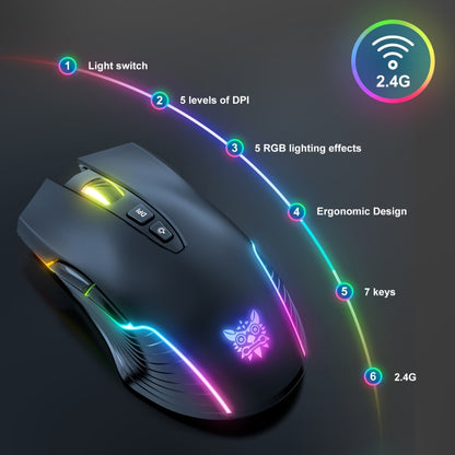 ONIKUMA CW905 2.4G RGB Lighting Wireless Mouse(Black) - Computer & Networking by ONIKUMA | Online Shopping UK | buy2fix