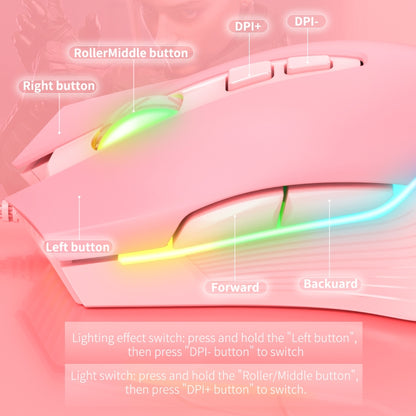 ONIKUMA CW905 RGB Lighting Wired Mouse(Pink) - Wired Mice by ONIKUMA | Online Shopping UK | buy2fix