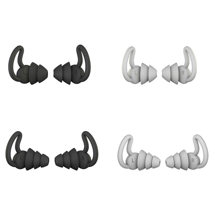 iMeBoBo A1 Shark Fin Version Nano Silicone Sleeping Noise Reduction Earplugs, Style:Two Layer(Black) - Apple Accessories by buy2fix | Online Shopping UK | buy2fix