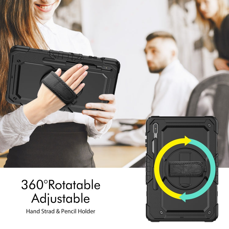 For Samsung Galaxy Tab S8+ 12.4 inch SM-X800 Silicone + PC Tablet Case(Black) - Galaxy Tab S8+ Cases by buy2fix | Online Shopping UK | buy2fix