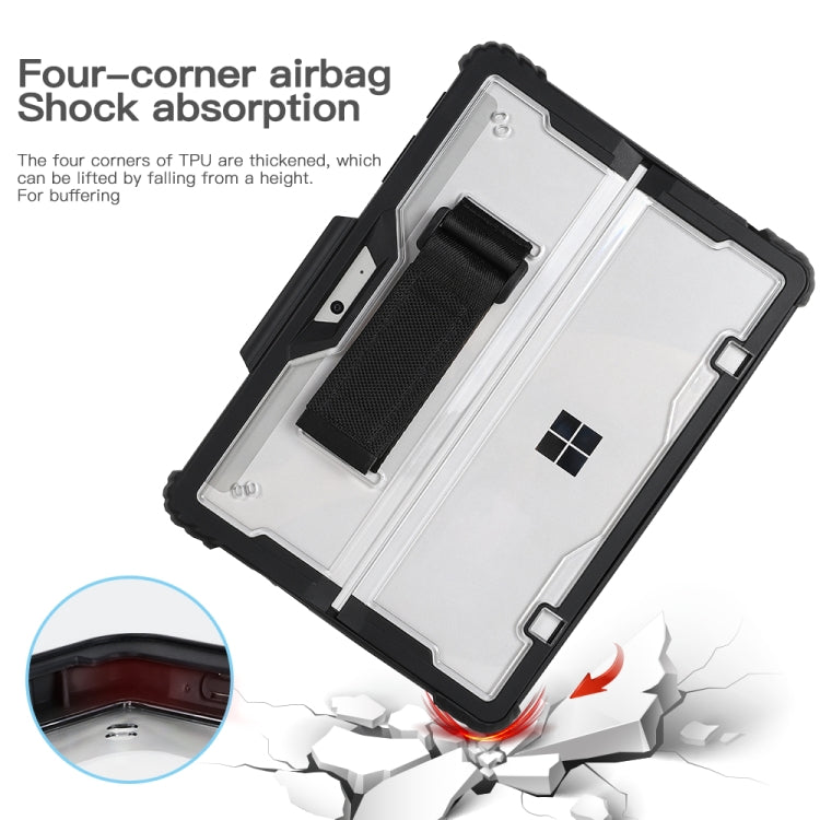 For MicroSoft Surface Go 1 / 2 / 3 Acrylic Transparent Hand Strap Laptop Case -  by buy2fix | Online Shopping UK | buy2fix