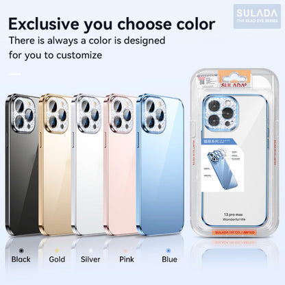 For iPhone 11 SULADA Diamond Lens Protector Plated Frosted Case (Pink) - iPhone 11 Cases by SULADA | Online Shopping UK | buy2fix