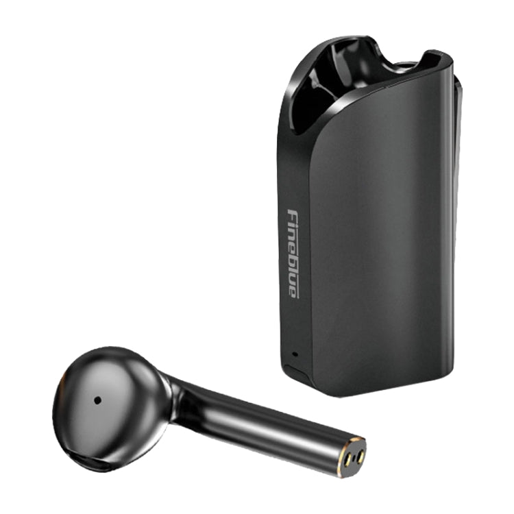 Fineblue F5 PRO CVC8.0 Noise Reduction Lavalier Unilateral Bluetooth Earphone(Black) - Bluetooth Earphone by Fineblue | Online Shopping UK | buy2fix