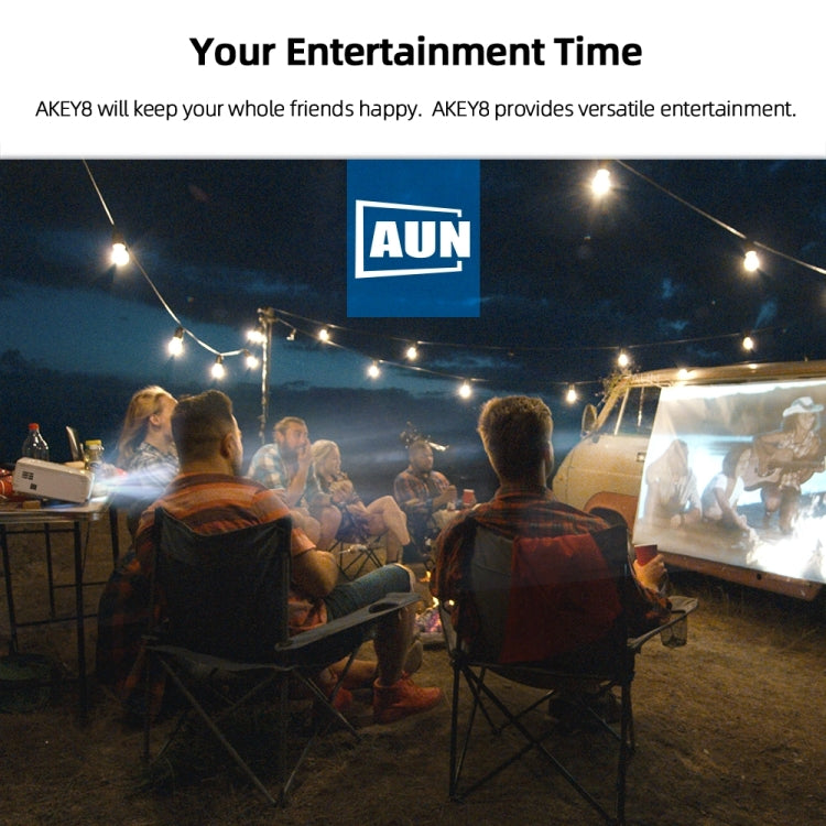 AUN AKEY8 1920x1080 6000 Lumens Portable Home Theater LED HD Digital Projector, Basic Version, AU Plug - Consumer Electronics by AUN | Online Shopping UK | buy2fix