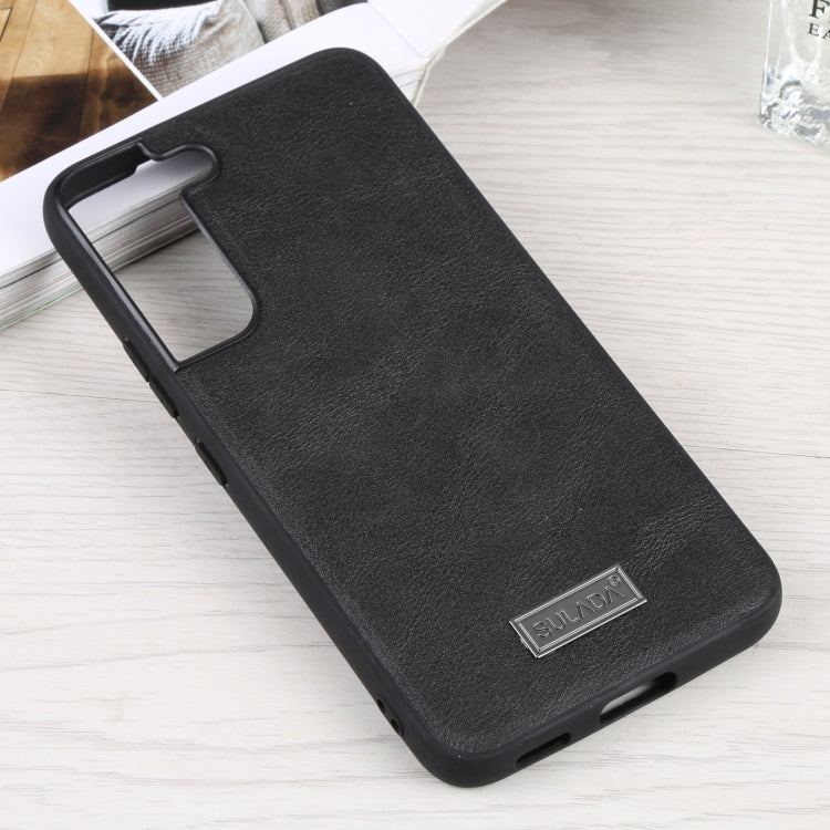 For Samsung Galaxy S22 5G SULADA Shockproof TPU + Handmade Leather Phone Case(Black) - Galaxy S22 5G Cases by SULADA | Online Shopping UK | buy2fix