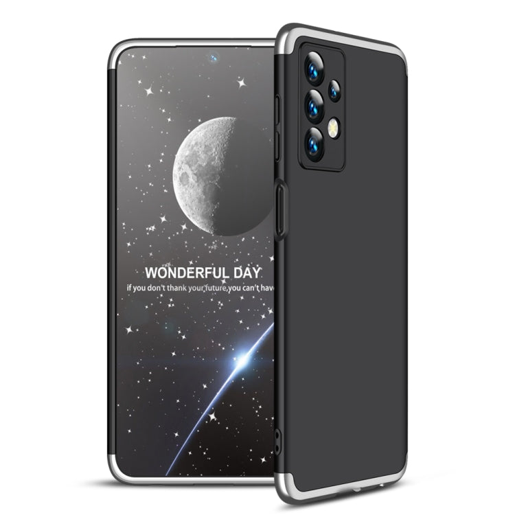 For Samsung Galaxy A23 GKK Three Stage Splicing Full Coverage PC Phone Case(Black Silver) - Galaxy Phone Cases by GKK | Online Shopping UK | buy2fix