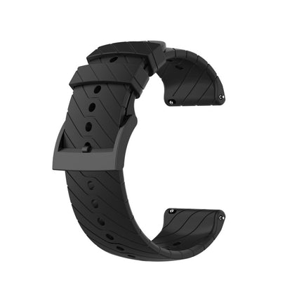 For Suunto 7 Lightning Silicone Watch Band(Black) - Smart Wear by buy2fix | Online Shopping UK | buy2fix