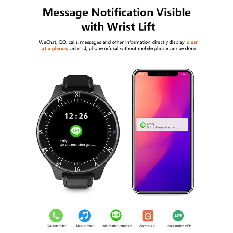 Rogbid Panda Pro 1.69 inch IPS Screen Dual Cameras Smart Watch, Support Heart Rate Monitoring/SIM Card Calling(Black) - Smart Watches by Rogbid | Online Shopping UK | buy2fix