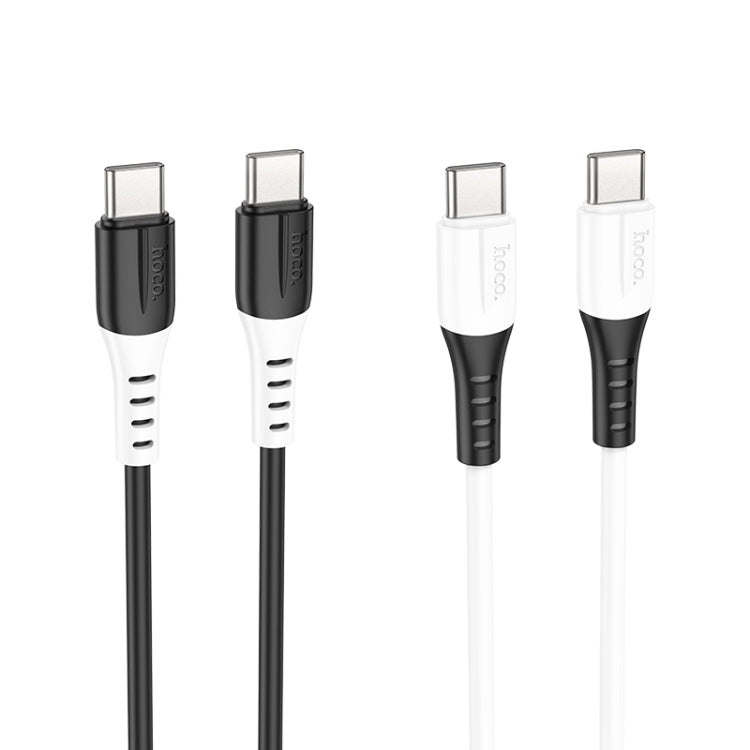hoco 60W X82 3A USB-C / Type-C to USB-C / Type-C Silicone Charging Data Cable,Length: 1m(Black) -  by hoco | Online Shopping UK | buy2fix
