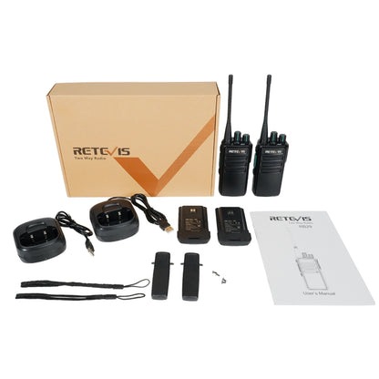 1 Pair RETEVIS RB29 FRS Free-license Two Way Radio Walkie Talkie(Black) - Consumer Electronics by RETEVIS | Online Shopping UK | buy2fix