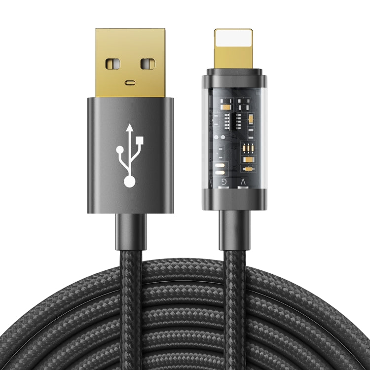 JOYROOM S-UL012A20 USB-A to 8 Pin 2.4A Sync Data Cable, Cable Length:2m(Black) - Normal Style Cable by JOYROOM | Online Shopping UK | buy2fix