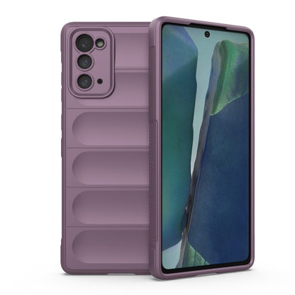 For Samsung Galaxy Note20 Magic Shield TPU + Flannel Phone Case(Purple) - Samsung Accessories by buy2fix | Online Shopping UK | buy2fix