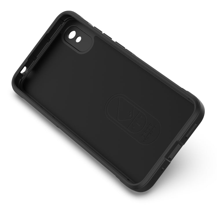 For Xiaomi Redmi 9A Magic Shield TPU + Flannel Phone Case(Dark Grey) - Xiaomi Cases by buy2fix | Online Shopping UK | buy2fix