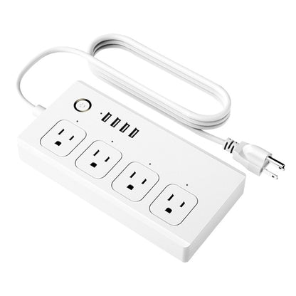 ZigBee 10A SM-SO301-U 2500W 4 Holes + 4 USB Smart Power Strip, US Plug(White) - Consumer Electronics by buy2fix | Online Shopping UK | buy2fix
