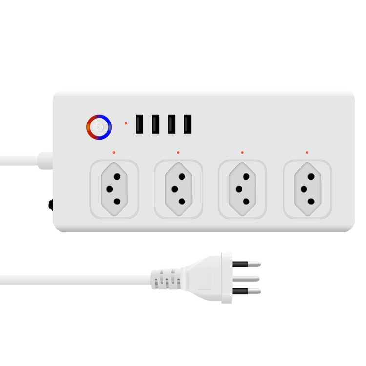 WiFi 10A SM-SO301-B 4 Holes + 4 USB Multi-purpose Smart Power Strip, Brazil Plug - Consumer Electronics by buy2fix | Online Shopping UK | buy2fix