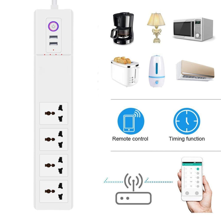 ZigBee 10A SM-SO306-M 4 Holes + 2 USB Multi-purpose Smart Power Strip(EU Plug) - Consumer Electronics by buy2fix | Online Shopping UK | buy2fix