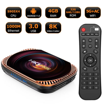 MECOOL HK1RBOX X4 4K TV Box, Android 11 Amlogic S905X4 CPU with RC 4GB+32GB(AU Plug) - Consumer Electronics by MECOOL | Online Shopping UK | buy2fix