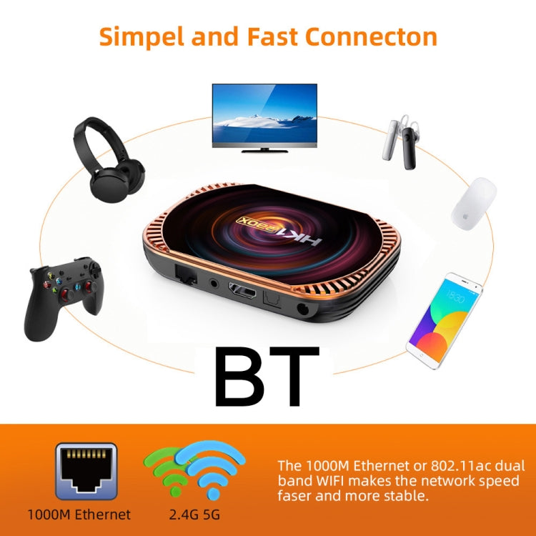 MECOOL HK1RBOX X4 4K TV Box, Android 11 Amlogic S905X4 CPU with RC 4GB+32GB(EU Plug) - Consumer Electronics by MECOOL | Online Shopping UK | buy2fix