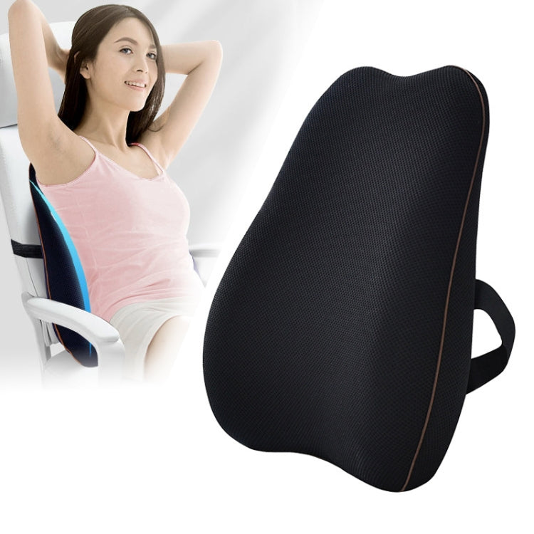 Office Memory Foam Cushion Lumbar Support Cushion(Black) - Cushions & Pillows by buy2fix | Online Shopping UK | buy2fix