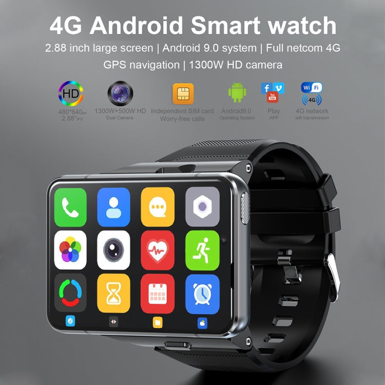 S999 2.88 inch TFT Screen 4G Smart Watch, Android 9.0 4GB+64GB(Gold) - Smart Wear by buy2fix | Online Shopping UK | buy2fix