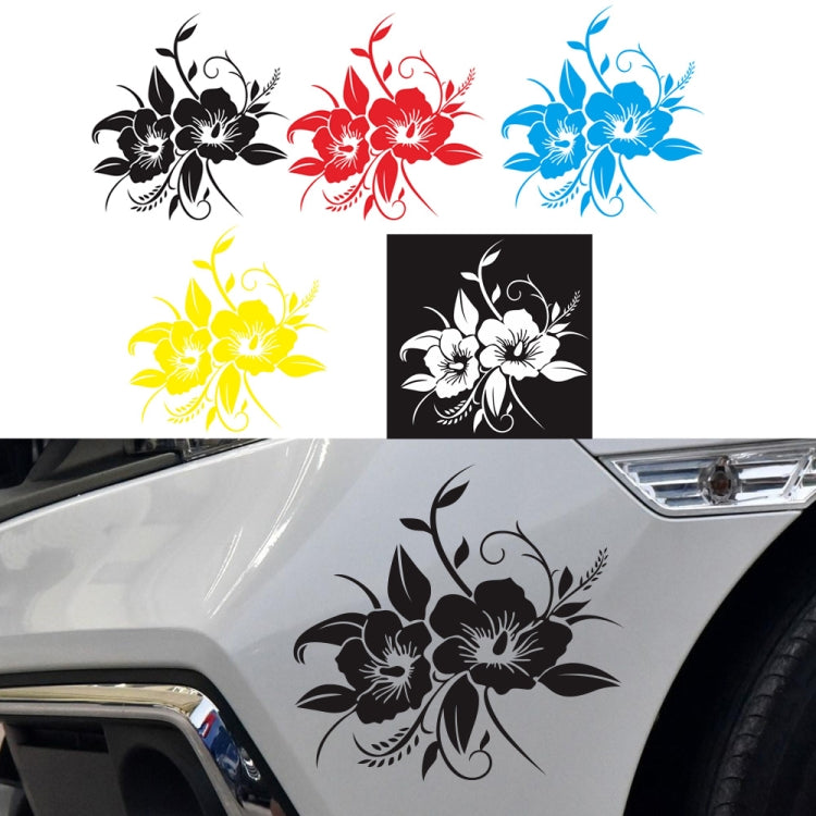 D-798 Flowers Bloom Pattern Car Modified Decorative Sticker(Red) - In Car by buy2fix | Online Shopping UK | buy2fix