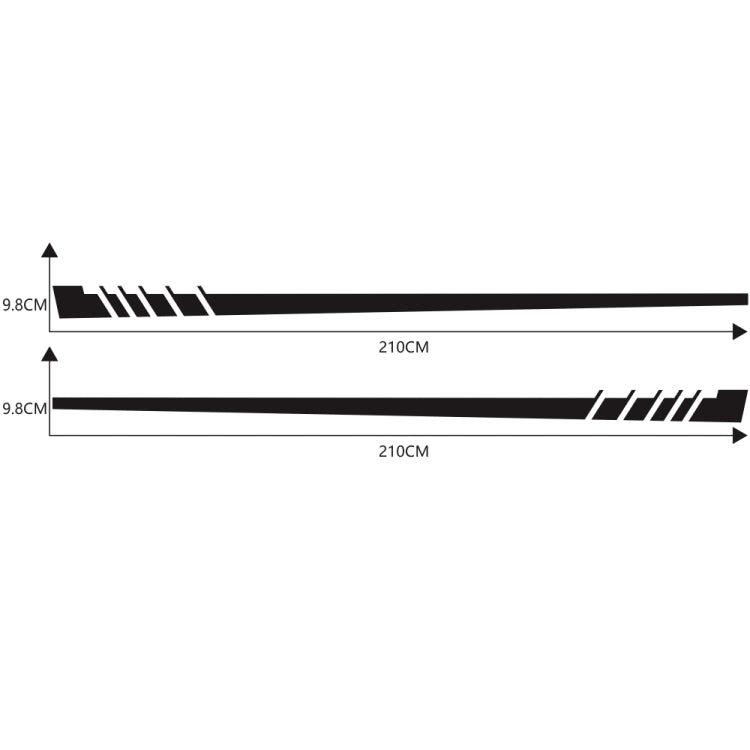 2 PCS/Set D-854 Stripe Pattern Car Modified Decorative Sticker(Black) - In Car by buy2fix | Online Shopping UK | buy2fix